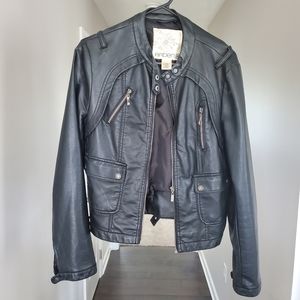 Arden B Faux Leather Bomber Jacket